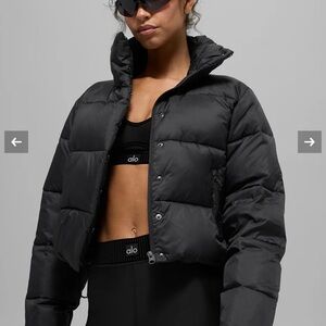 NWT!!! ALO Yoga Gold Rush Black Puffer Coat, Sz Small - FIRM PRICE